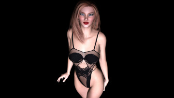 Картинка 3д графика people люди девушка взгляд