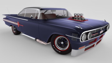 Картинка автомобили 3д chevrolet 1960