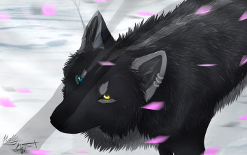 Картинка рисованные животные сказочные мифические волк