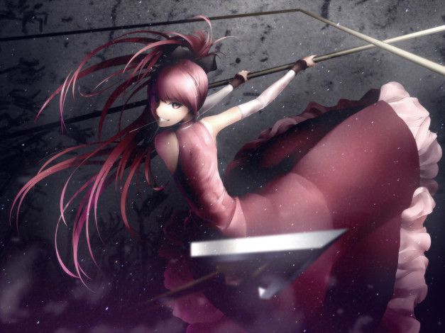 Обои картинки фото by, oki, koi0koi, аниме, mahou, shoujo, madoka, magika, magica, sakura, kyouko