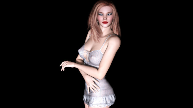 Обои картинки фото 3д, графика, people, люди, девушка, взгляд