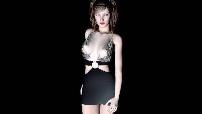 Обои картинки фото 3д, графика, people, люди, девушка, взгляд