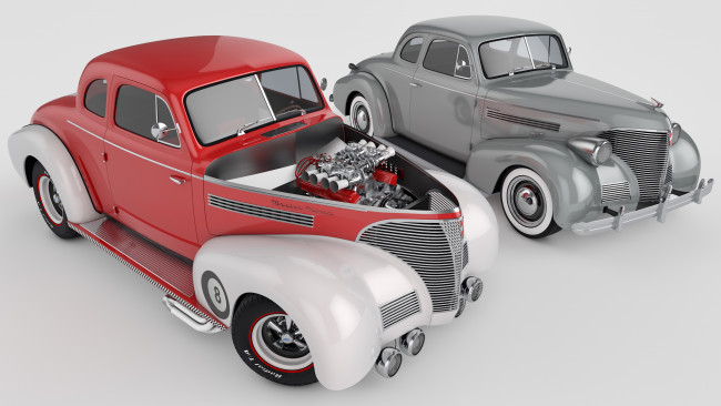 Обои картинки фото автомобили, 3д, 1939, chevrolet