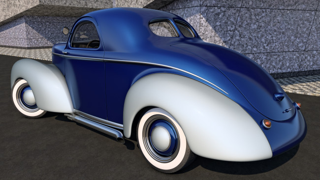 Обои картинки фото автомобили, 3д, 1940, willys