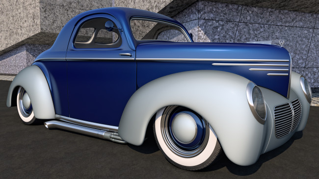 Обои картинки фото автомобили, 3д, 1940, willys