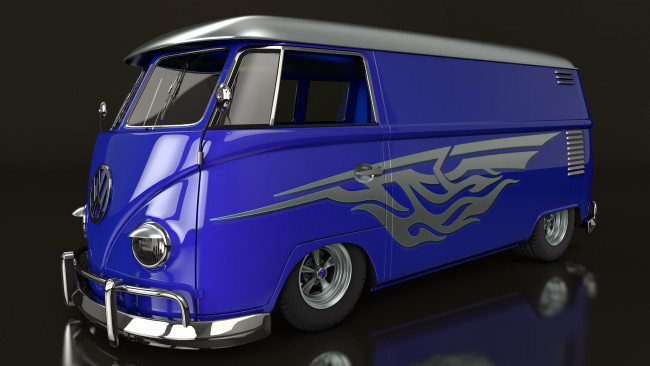 Обои картинки фото автомобили, 3д, 1950, volkswagen