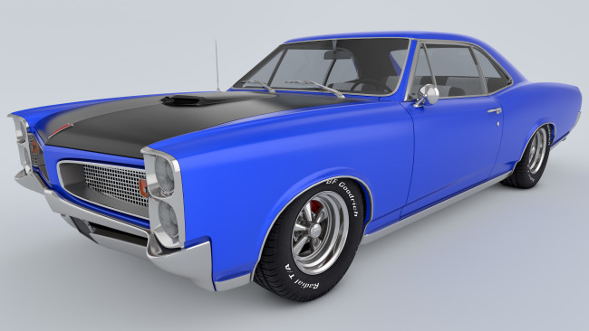 Обои картинки фото автомобили, 3д, 1966, pontiac