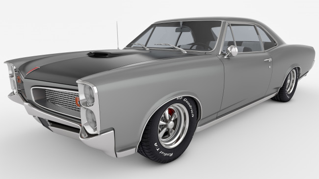 Обои картинки фото автомобили, 3д, 1966, pontiac