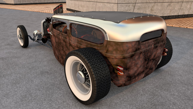 Обои картинки фото автомобили, 3д, ford, 1929