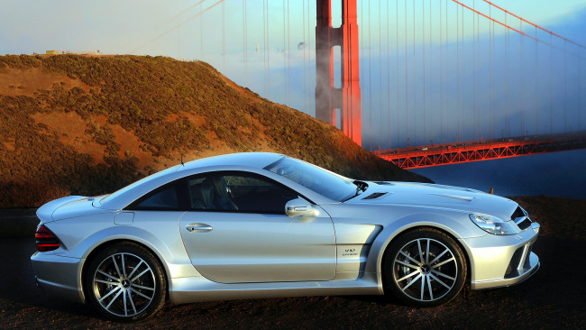 Обои картинки фото mercedes, sl65, amg, black, series, автомобили, benz, двигатели, mercedes-benz, германия, грузовики, автобусы, легковые, подразделение, daimler, ag