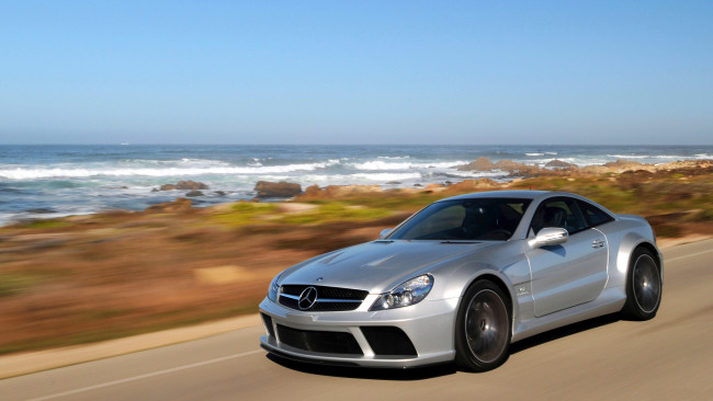 Обои картинки фото mercedes, sl65, amg, black, series, автомобили, benz, грузовики, подразделение, daimler, ag, легковые, автобусы, двигатели, германия, mercedes-benz