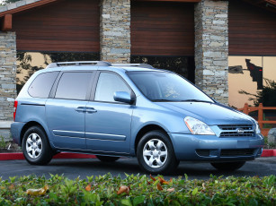 Картинка автомобили kia sedona swb голубой