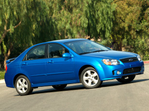 обоя автомобили, kia, spectra, ld, синий