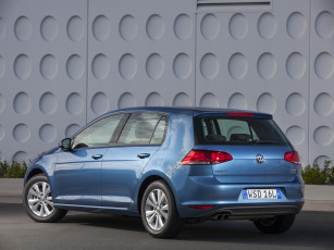 Картинка автомобили volkswagen 2013г typ 5g au-spec 5-door bluemotion синий golf tsi