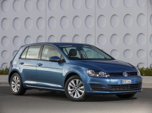Картинка автомобили volkswagen 5-door golf tsi bluemotion синий 2013г typ 5g au-spec