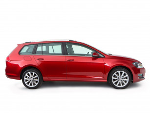 Картинка автомобили volkswagen golf tdi bluemotion wagon au-spec typ 5g 2014г красный