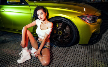 Картинка автомобили авто+с+девушками азиатка автомобиль девушка