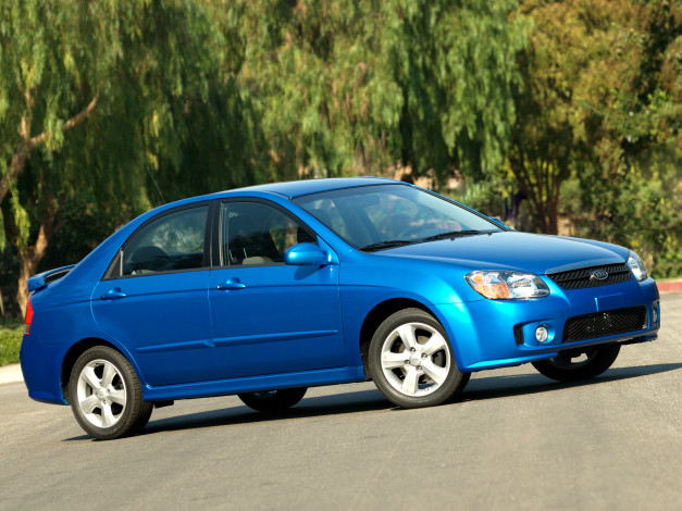Обои картинки фото автомобили, kia, spectra, ld, синий