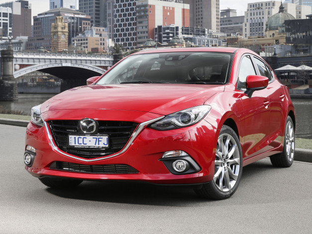 Обои картинки фото автомобили, mazda, mazda3, hatchback, au-spec, bm, 2014г