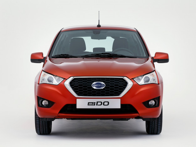 Обои картинки фото автомобили, nissan, datsun, красный, 2014г, mi-do