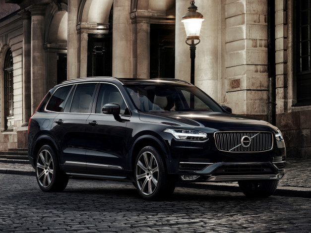 Обои картинки фото автомобили, volvo, 2014г, темный, first, edition, awd, t6, xc90