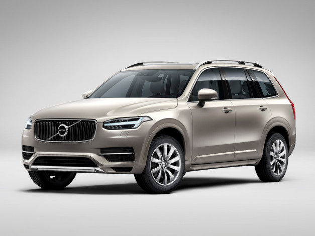 Обои картинки фото автомобили, volvo, xc90, светлый, 2014г, t5