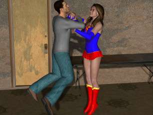 обоя 3д графика, фантазия , fantasy, девушка, взгляд, фон, мужчина