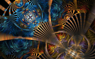 Картинка 3д+графика фракталы+ fractal узор фон цвета