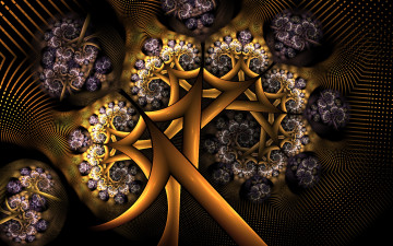 Картинка 3д+графика фракталы+ fractal узор фон цвета