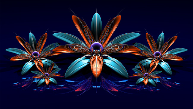 Обои картинки фото 3д графика, цветы , flowers, лепестки, фон