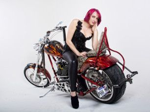 обоя мотоциклы, мото с девушкой, байк, девица