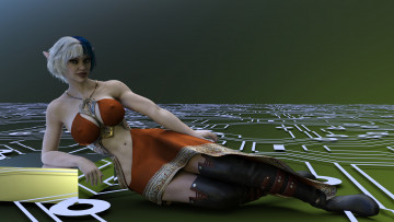 Картинка 3д+графика эльфы+ elves фон взгляд эльфийка