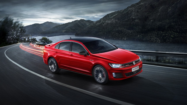 Обои картинки фото автомобили, volkswagen, 2016г, gts, lamando