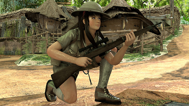 Обои картинки фото 3д графика, фантазия , fantasy, взгляд, фон, девушка