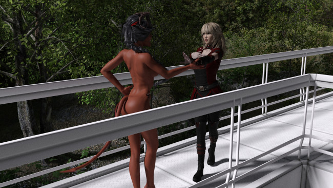 Обои картинки фото 3д графика, существа , creatures, девушка, кастаника, фон, взгляд