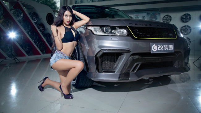 Обои картинки фото автомобили, -авто с девушками, взгляд, фон, автомобиль, девушка