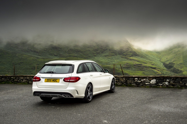 Обои картинки фото автомобили, mercedes-benz, estate, c, 43, 4matic, mercedes-amg, 2016г, s205, uk-spec