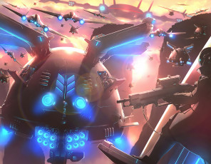 Картинка аниме оружие +техника +технологии робот