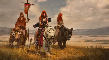 Картинка фэнтези красавицы+и+чудовища кошка облака животное небо