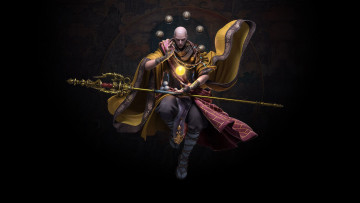 Картинка фэнтези маги +волшебники игра магия посох монах арт