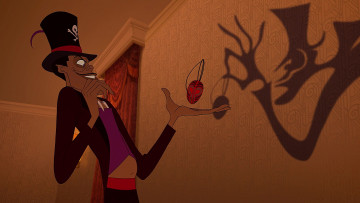 Картинка мультфильмы the+princess+and+the+frog шляпа тень медальон