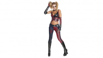 Картинка разное cosplay+ косплей костюм харли куин блондинка улыбка перчатки сапоги