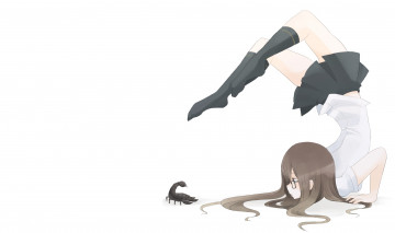 Картинка аниме животные +существа девушка