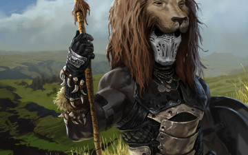 Картинка фэнтези люди трафей доспех