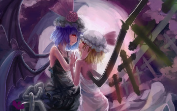 Картинка аниме touhou девушки
