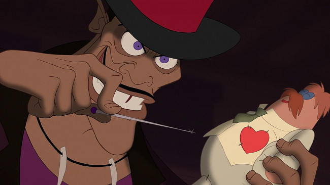 Обои картинки фото мультфильмы, the princess and the frog, игла, сердце, лицо, вуду, кукла