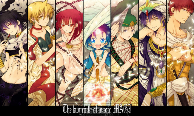 Обои картинки фото аниме, magi the labyrinth of magic, персонажи