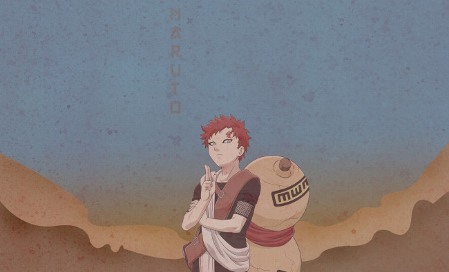 Обои картинки фото аниме, naruto, гаара