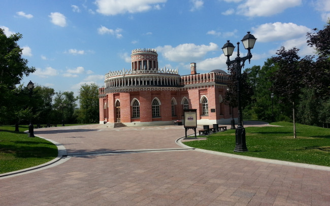 Обои картинки фото города, - здания,  дома, лето, парк, строение, алея