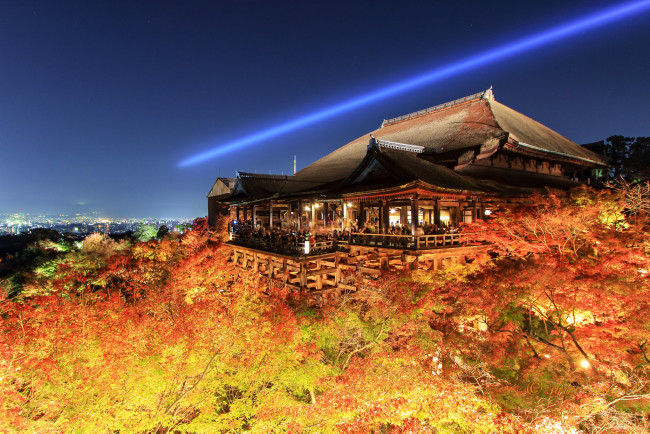 Обои картинки фото kiyomizu-dera kyoto, города, киото , Япония, простор